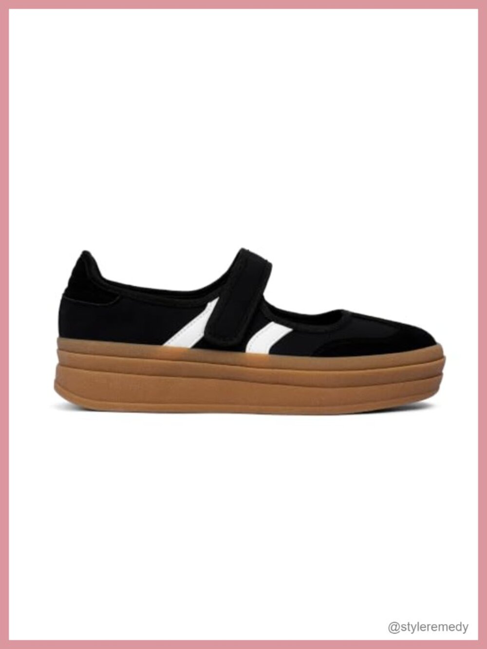 Women's Retro Platform Mary Jane Slip On Sneakers Faux Leather